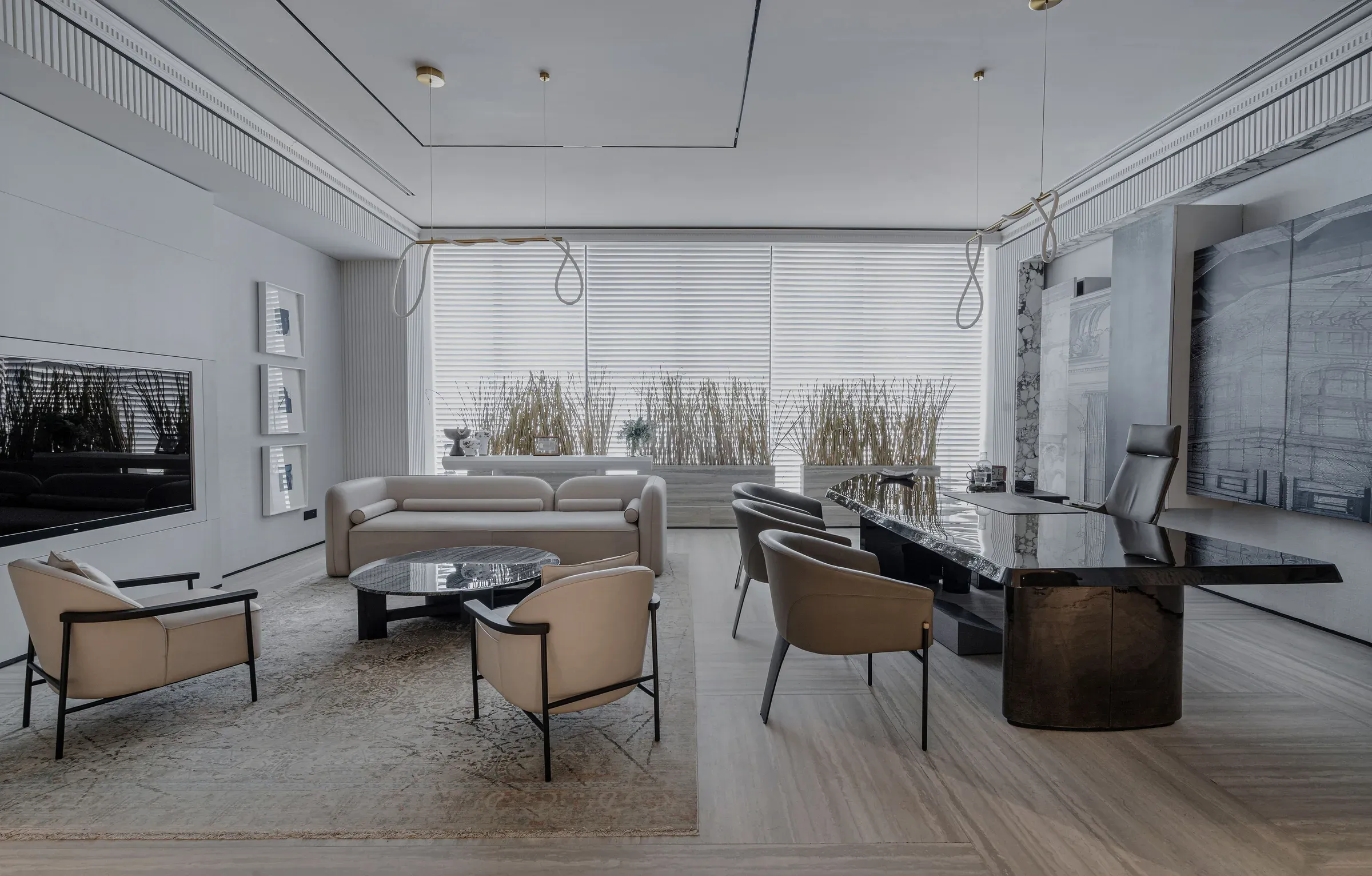 Modern office interior used to introduce the firm
